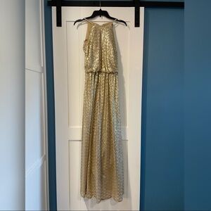 Bill Levkoff Gold Bridesmaid Dress